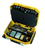 An open yellow tool case filled with various tools. Voir les images du produit