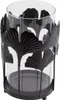 TrendLine Deko Windlicht Metall 16 cm schwarz Gingko Produktbild-Vorschau 1