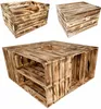 Three wooden crates are displayed against a white background. One crate is shown from the side, another from the top, and a larger assembled unit is in the foreground. Produktbild-Vorschau