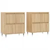 vidaXL Credenze, 2 pezzi, rovere Sonoma, materiale in legno Anteprima dell’immagine prodotto 2