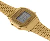 A close-up shot of a gold Casio digital watch with a metal band, set against a white background. Produktbild-Vorschau