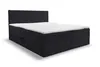 A black boxspring bed with a white mattress on a white background. Voir les images du produit