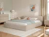 FEDVE Polsterbett Taftan aus Bouclé-Stoff 180x200 cm, Beige Produktbild-Vorschau 3