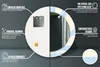 Ø50cm Spiegel - Glasrahmen mit Aufdruck - Wandspiegel Produktbild-Vorschau 7