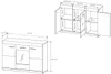 Furniture24 Kommode LINK 120, Wohnzimmerschrank, Sideboard Produktbild-Vorschau 2