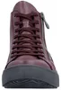 Auf dem Bild ist ein Freizeitschuh in der Farbe Bordeaux zu sehen. Der Schuh wird von der rechten Seite dargestellt und zeigt Details wie die Schnürung und die Sohle. Produktbild-Vorschau