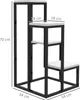 Metall Blumenregal 4 Etagen Indoor Outdoor 34x34x70 cm Produktbild-Vorschau 3