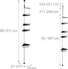 Relaxdays Duschregal Teleskop, H: 99–311 cm, ohne Bohren, Produktbild-Vorschau 4