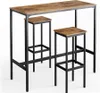 Bartisch-Set Vicco Fyrk Antikholz 120 x 50 cm mit 2 Produktbild-Vorschau 1