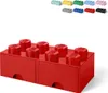 LEGO Schubladenbox STORAGE BRICK DRAWER 8 2 Schübe rot Produktbild-Vorschau 3