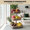 Étagère à fruits eluno, corbeille à pain carrée à 3 étages, Voir les images du produit 3