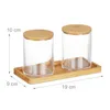 Contenitore per Cotone fioc Relaxdays con vassoio, 2 Anteprima dell’immagine prodotto 4