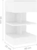 VidaXL 808648, Biały, Drewno, 400 mm, 350 mm, 650 mm, 1 Podgląd zdjęcia produktu 7