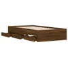 The Living Store Bettgestell mit Schubladen Braun Produktbild-Vorschau 5