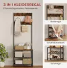 WOLTU Kleiderständer, Schuhregal mit Sitzfläche, 7 Haken, Produktbild-Vorschau 6