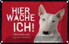 vianmo Blechschild 12x18 cm Bullterrier hier wache eigene Produktbild-Vorschau 1