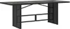 vidaXL Gartentisch mit Glasplatte Schwarz 190x80x74 cm Poly Produktbild-Vorschau 1