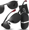 Lunettes de soleil polarisées pour hommes, noires, monture Voir les images du produit 13