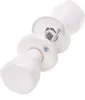 A white door knob and rosette assembly is shown against a white background. Anteprima dell’immagine prodotto
