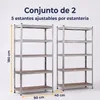IvoQ Estanterías lote de 2 – 180 x 90 x 40 cm – Metal Vista previa de la imagen del producto 4