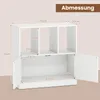 Estantería de 3 niveles de COSTWAY con 2 puertas, Vista previa de la imagen del producto 3