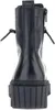 The back view of a black leather boot with a thick sole. Náhled obrázku produktu