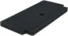 A black foam filter with cutouts and holes, shown from a diagonal angle against a white background. Produktbild-Vorschau