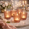 6 Teelicht Halter Glas Teelichthalter Gläschen Kerzenhalter Produktbild-Vorschau 1