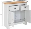 Komoda FineBuy z 2 szufladami 79x81x34,5 cm, biała / Podgląd zdjęcia produktu 3