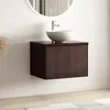 LOMAZOO MESSINA 60 cm, orzech ryflowany, biała umywalka Podgląd zdjęcia produktu 1