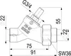 Js Rueckschlagventil, Schraegsitz Anteprima dell’immagine prodotto 2