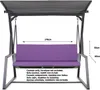 Auflagen für Hollywoodschaukel 170x60 + 170x50 cm Violett Produktbild-Vorschau 2