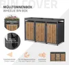 ML-Design 3-košový box na odpadky se stříškou na sázení, Náhled obrázku produktu 2