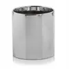 A silver ceramic pot on a white background. Produktbild-Vorschau
