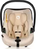 A beige and black baby car seat with a black handle, shown from the front on a white background. Produktbild-Vorschau