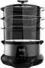 A three-tiered electric steamer with a digital display. Náhled obrázku produktu