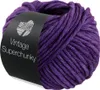 A ball of purple yarn with a black label. Produktbild-Vorschau