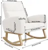 Schaukelstuhl, Relaxsessel mit Taschen und Holzbeinen, Produktbild-Vorschau 4