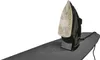 A steam iron is placed on an ironing board. Produktbild-Vorschau