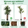 COSTWAY 190cm Kunstpflanzen 2er Set, künstliche Palmen mit Produktbild-Vorschau 7