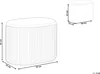 BELIANI Pouf Rosa Samtstoff Plissiert Oval mit Stauraum Produktbild-Vorschau 7