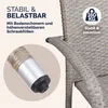 CASARIA® Lot de 4 Chaise Salle a Manger en Polyrotin Crèmes Voir les images du produit 3