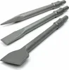 Three metal chisels with SDS-HEX shanks are arranged diagonally on a white background. Produktbild-Vorschau