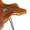 Couchtisch 70 x 45 cm Massivholz Teak und Polyresin Produktbild-Vorschau 4