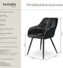 tectake® Esszimmerstuhl Marilyn gepolstert, in Samtoptik, Produktbild-Vorschau 5