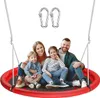 Balançoire nid 110 cm rouge, structure robuste en acier, Voir les images du produit 1