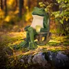 Gartenleuchte, Solarleuchte, Frosch Figuren Draußen Deko, Produktbild-Vorschau 6