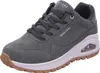 A single gray Skechers sneaker is shown from a side-angle against a white background. Voir les images du produit