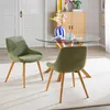 home24 Polsterstuhl - 2er-Set - Webstoff / Eiche Massiv Produktbild-Vorschau 3