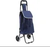 A blue shopping trolley with black frame and wheels, shown against a white background. Produktbild-Vorschau